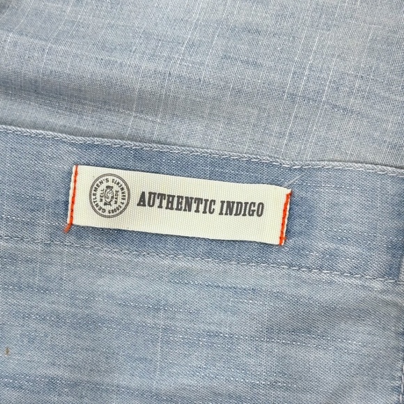 ST. JOHN’S BAY Classic Fit Authentic Indigo Long Sleeve Button Down Denim Shirt - Picture 8 of 10